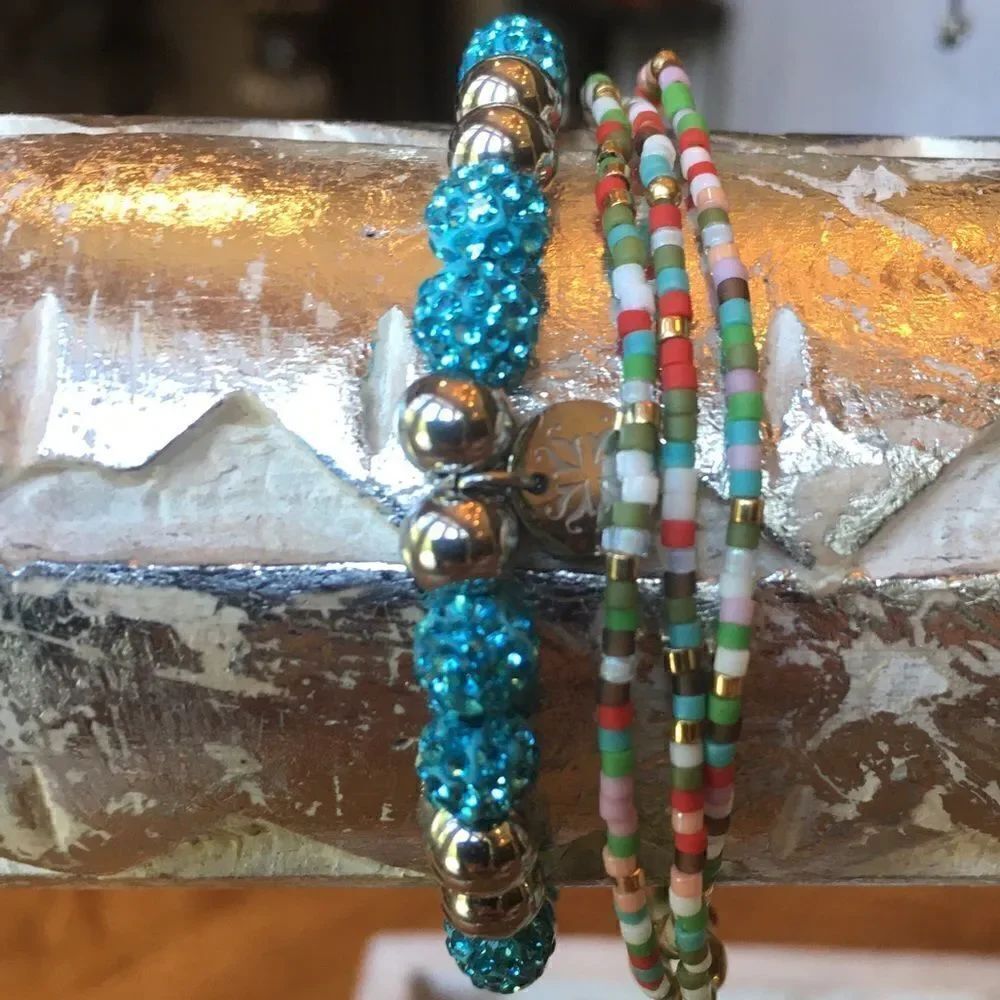 Bright Hot Baby Blue Rustic Cuff! - Picture 9 of 11